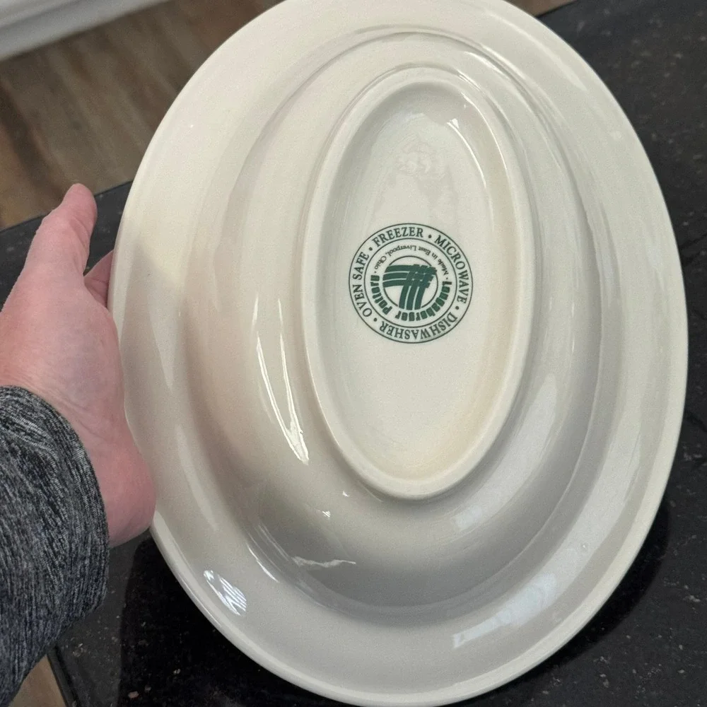 Longaberger Pottery‎ Woven Traditions Oval Serving Bowl Oven Safe